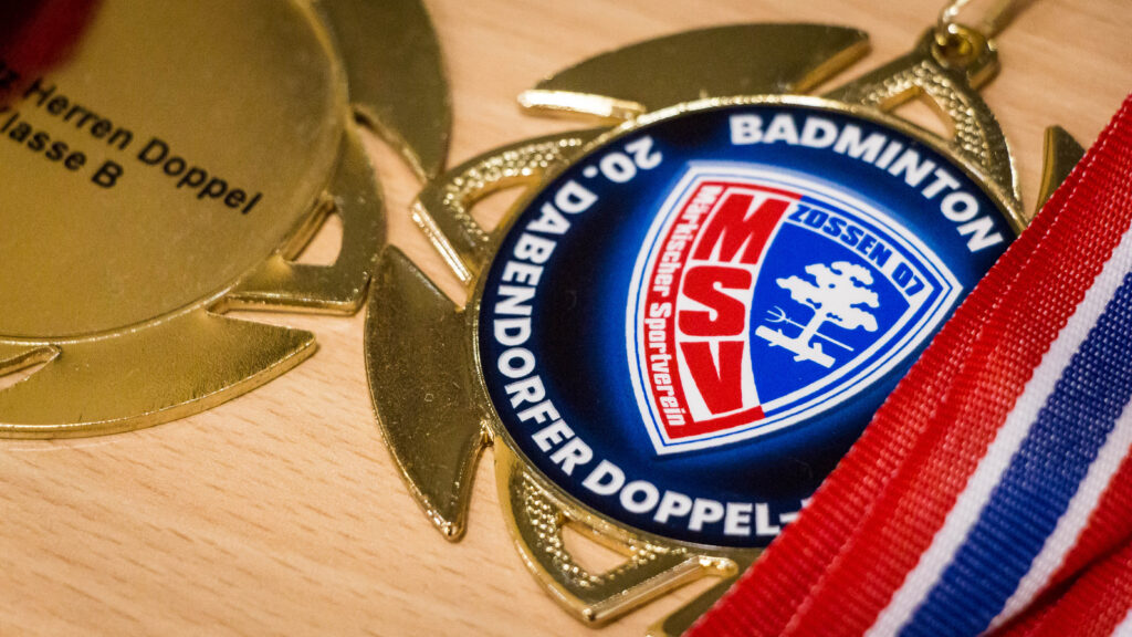 Medaillie des 20. Dabendorfer Badminton-Turniers