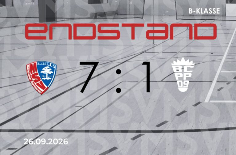 Endstand 7 : 1 für den MSV Zossen