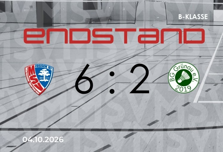 Endstand 6 : 2 für den MSV Zossen