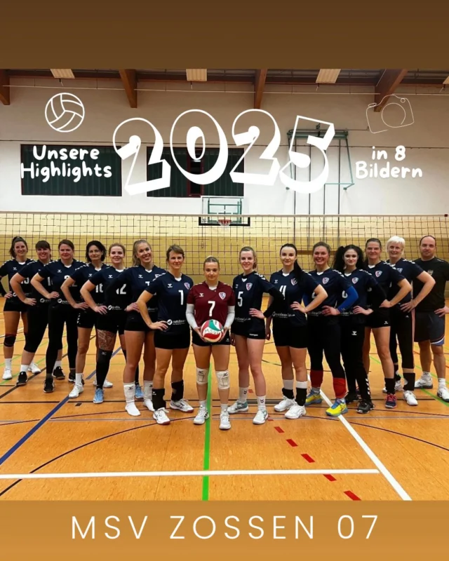 ⭐️Das Jahr 2025 ist vorbei und wir zeigen euch hier noch einmal unsere schönsten Events des Jahres⭐️

1️⃣ 𝗠𝗲𝗶𝘀𝘁𝗲𝗿 𝗱𝗲𝗿 𝗟𝗮𝗻𝗱𝗲𝘀𝗹𝗶𝗴𝗮 𝗦ü𝗱 🏆
Zum 2. Mal wurden wir Meister der Landesliga Süd 🥇 und stiegen erneut in die Brandenburgliga auf. Zudem verstärkten zwei neue Spielerinnen unser Team, die inzwischen fester Bestandteil der Mannschaft sind 💛👯‍♀️

2️⃣ 𝗔𝗯𝘁𝗲𝗶𝗹𝘂𝗻𝗴𝘀ü𝗯𝗲𝗿𝗴𝗿𝗲𝗶𝗳𝗲𝗻𝗱𝗲𝘀 𝗧𝗿𝗮𝗶𝗻𝗶𝗻𝗴
Dieses Jahr durften wir bei einem Training der Badminton-Abteilung mitmachen 🏸
Da ihre Heimspieltage oft direkt nach unseren Heimspielen stattfinden, kamen wir auf die Idee, auch unter der Woche die Halle mal gemeinsam zu nutzen & so entstand ein  Training, bei dem wir Badminton besser kennenlernen durften. Die Rückrunde steht noch aus 😜🫵🏼
Um ihre Abenteuer & Heimspieltage nicht zu verpassen, schaut doch gerne bei ihrem Account vorbei: 
⤷ @msvbadminton 🏸

3️⃣ 𝗗𝗲𝘂𝘁𝘀𝗰𝗵𝗲 𝗠𝗲𝗶𝘀𝘁𝗲𝗿𝘀𝗰𝗵𝗮𝗳𝘁𝗲𝗻 
Unsere drei Senioritas spielten mit dem VG WiWa Hamburg die Finalrunde der DM in der Altersklasse Ü49 & holten in Dresden Platz 7. 
Einige unserer Mädels waren auch vor Ort & feuerten mit an 👯‍♀️🎉. Gleichzeitig supporteten wir auch unsere Ü35 Männermannschaft, die mit dem MSV Zossen ebenfalls in Dresden am Start waren 👵🏻🧓🏻🤍

4️⃣ 𝗦𝗮𝗶𝘀𝗼𝗻𝗮𝗯𝘀𝗰𝗵𝗹𝘂𝘀𝘀𝗳𝗲𝗶𝗲𝗿
Auch in diesem Jahr feierten wir eine Saisonabschlussfeier! Wir ließen die Saison mit einem Abschluss Film mit all unseren High-und Lowlights der Saison ausklingen ✨🎥🍿. Abends wurden dann noch die Gesangs- und Tanztalente ausgepackt 💃🏼👯‍♀️🪩

5️⃣ 𝟮𝟰-𝗦𝘁𝘂𝗻𝗱𝗲𝗻 𝗧𝘂𝗿𝗻𝗶𝗲𝗿
Wir nahmen am 24h-Beachvolleyball Turnier vom SV Klausdorf teil & kämpften uns gemeinsam bei Hitze & Kälte durch die ganze Nacht 🌙✨💫
Was dort organisiert wurde, war einfach crazy & forderte unseren Teamspirit noch mal ordentlich raus 🫡🌚
⤷ @volley24h_klausdorf 🏝️🏐☀️

Weiter geht es in den Kommentaren → 👀💬